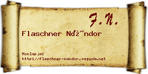 Flaschner Nándor névjegykártya